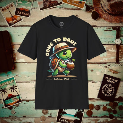 Gone to Maui, Turtle Town Hawaii T-Shirt Black / S