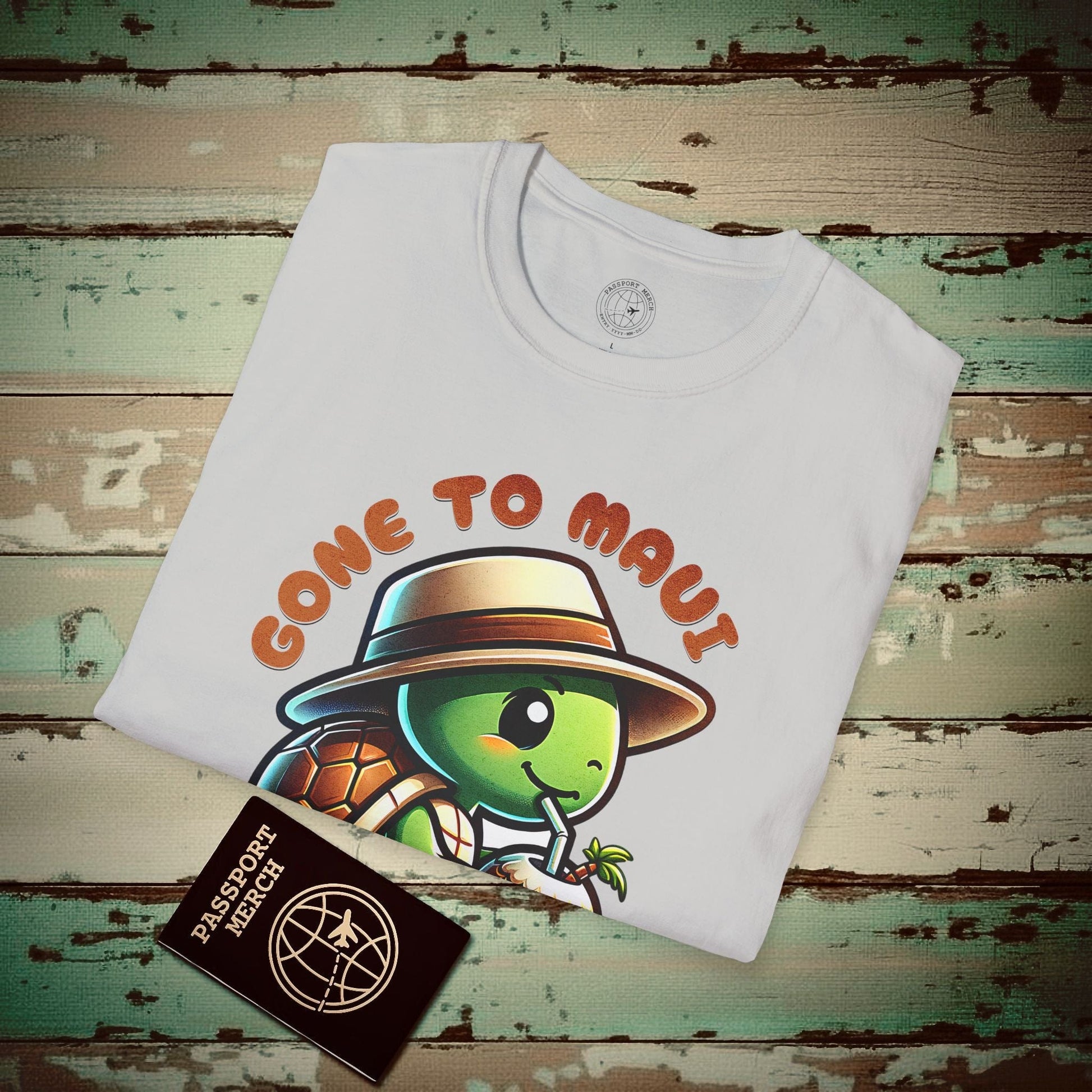 Gone to Maui, Turtle Town Hawaii T-Shirt Ice Grey / S