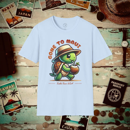 Gone to Maui, Turtle Town Hawaii T-Shirt Light Blue / S