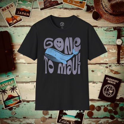 Gone to Maui, Whale Season, Hawaii T-Shirt Black / S