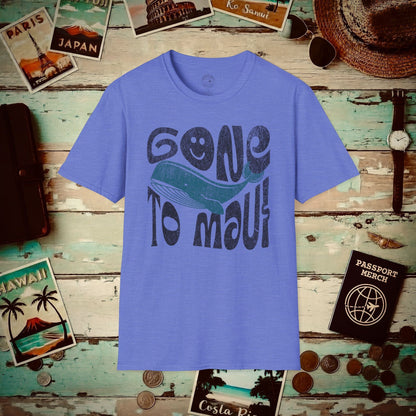 Gone to Maui, Whale Season, Hawaii T-Shirt Heather Royal / S