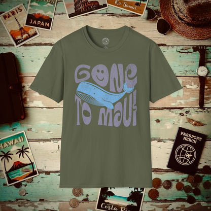 Gone to Maui, Whale Season, Hawaii T-Shirt Military Green / S