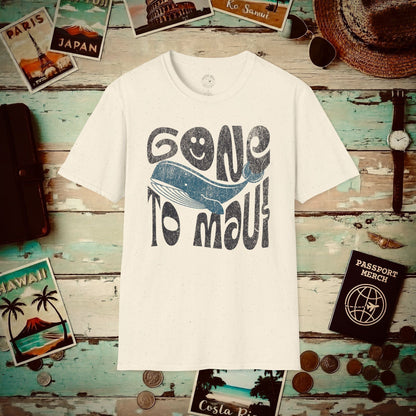 Gone to Maui, Whale Season, Hawaii T-Shirt Natural / S