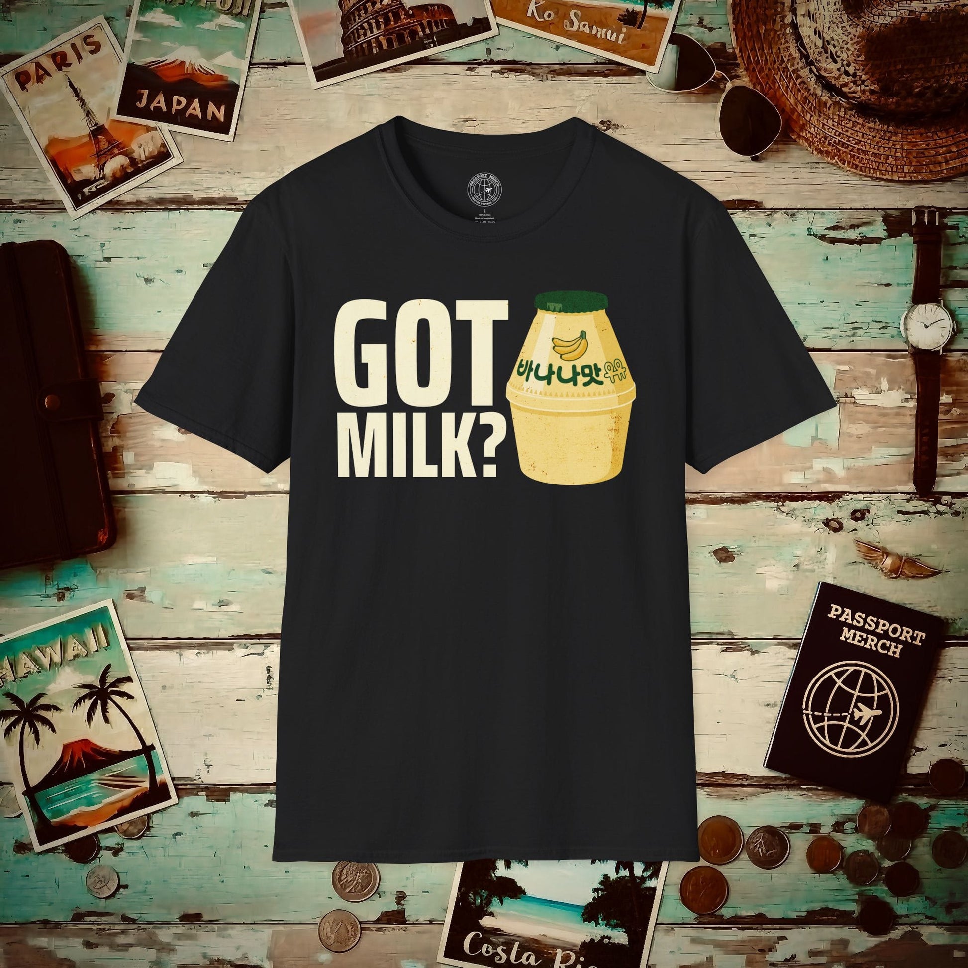 Got Milk? Korea T-Shirt Black / S