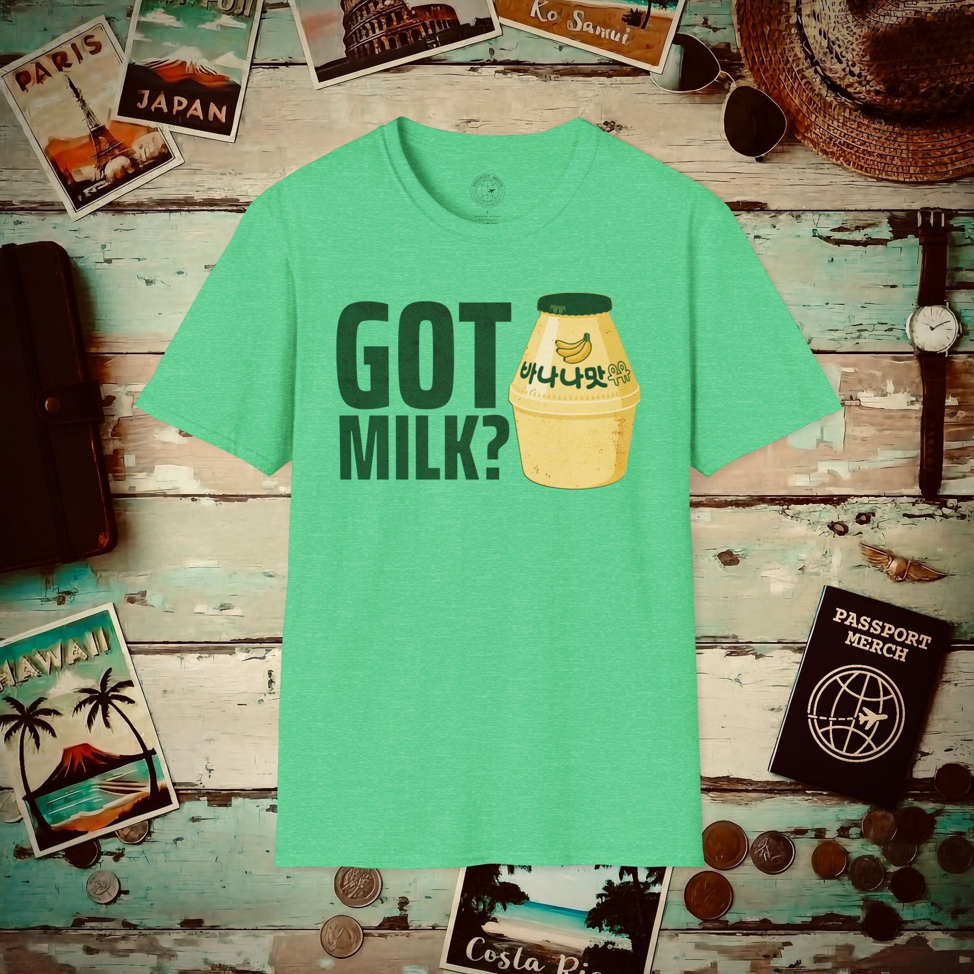 Got Milk? Korea T-Shirt Heather Irish Green / S