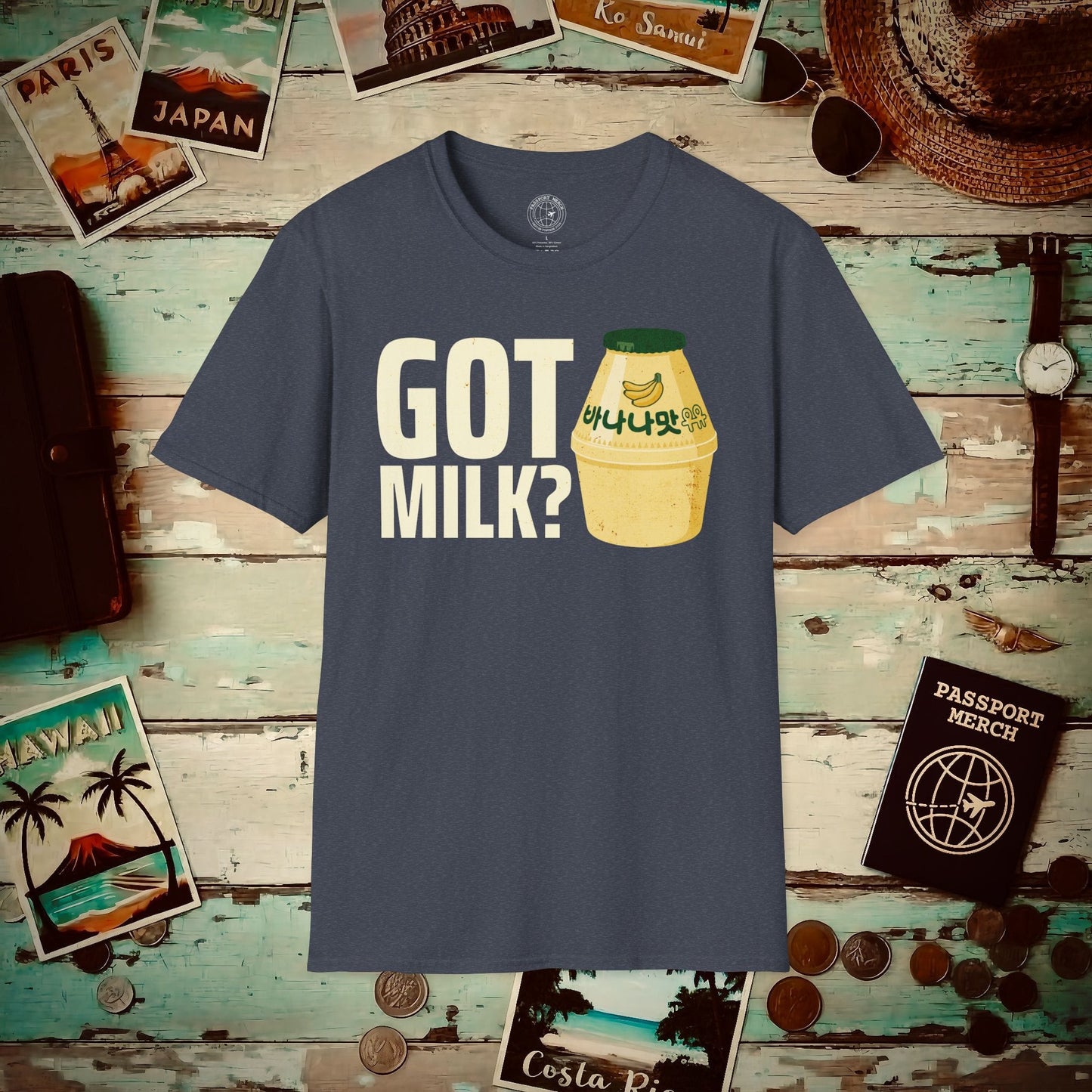 Got Milk? Korea T-Shirt Heather Navy / S