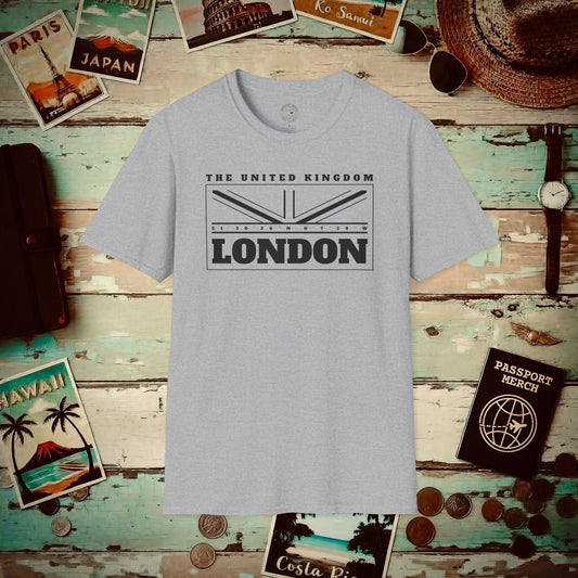 GPS Flag London England, UK T-Shirt Sport Grey / S