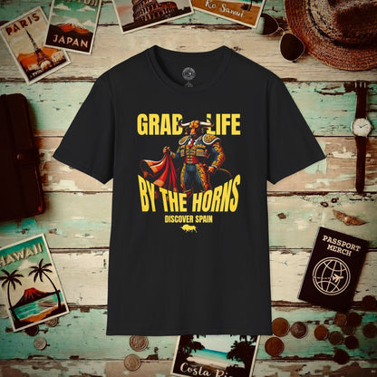 Grab Life By The Horns, Discover Spain T-Shirt Black / S