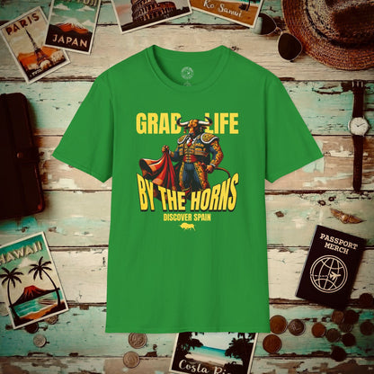 Grab Life By The Horns, Discover Spain T-Shirt Irish Green / S