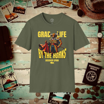 Grab Life By The Horns, Discover Spain T-Shirt Military Green / S