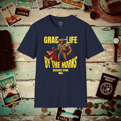 Grab Life By The Horns, Discover Spain T-Shirt Navy / S
