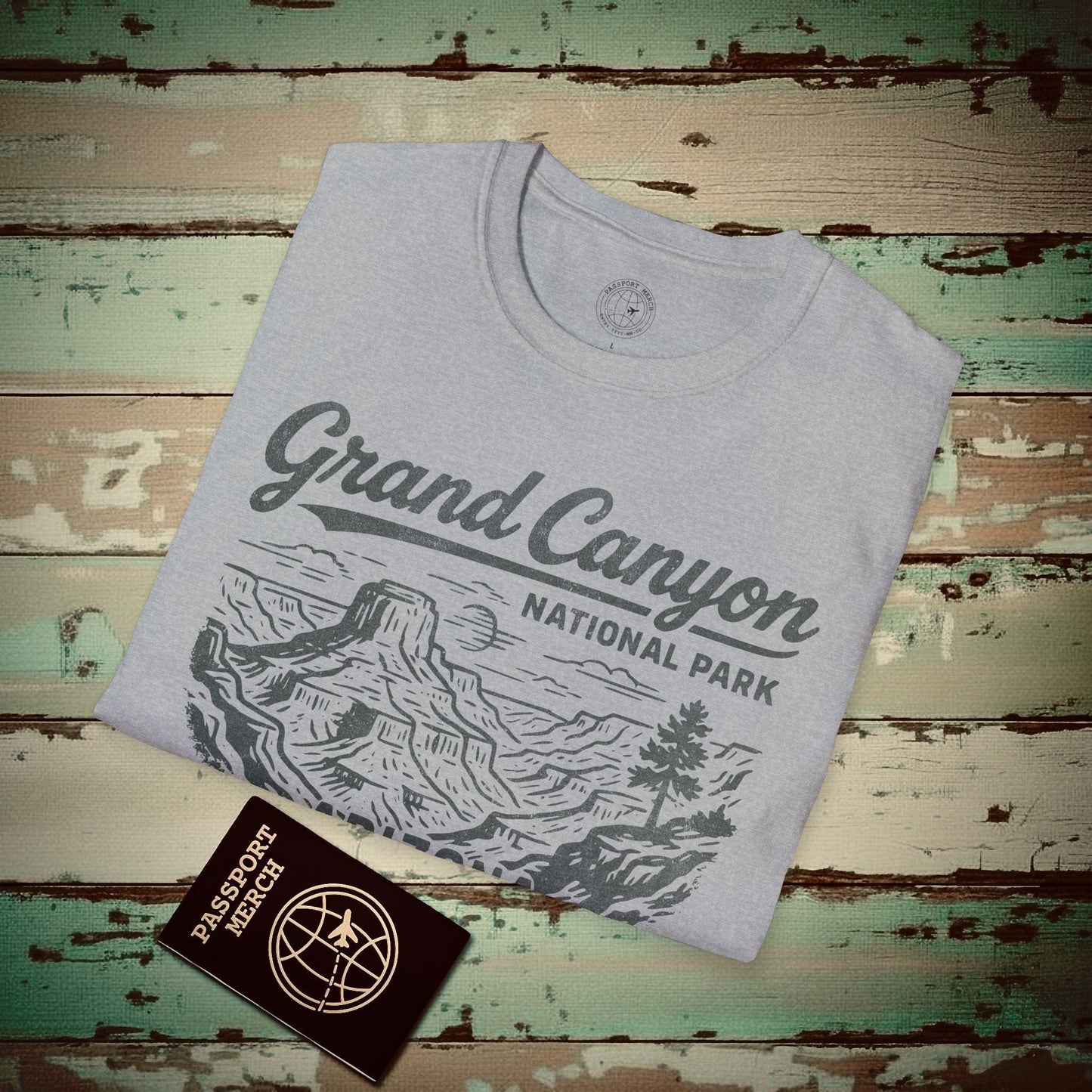 Grand Canyon National Park Vintage Monochrome, Arizona T-Shirt Sport Grey / S