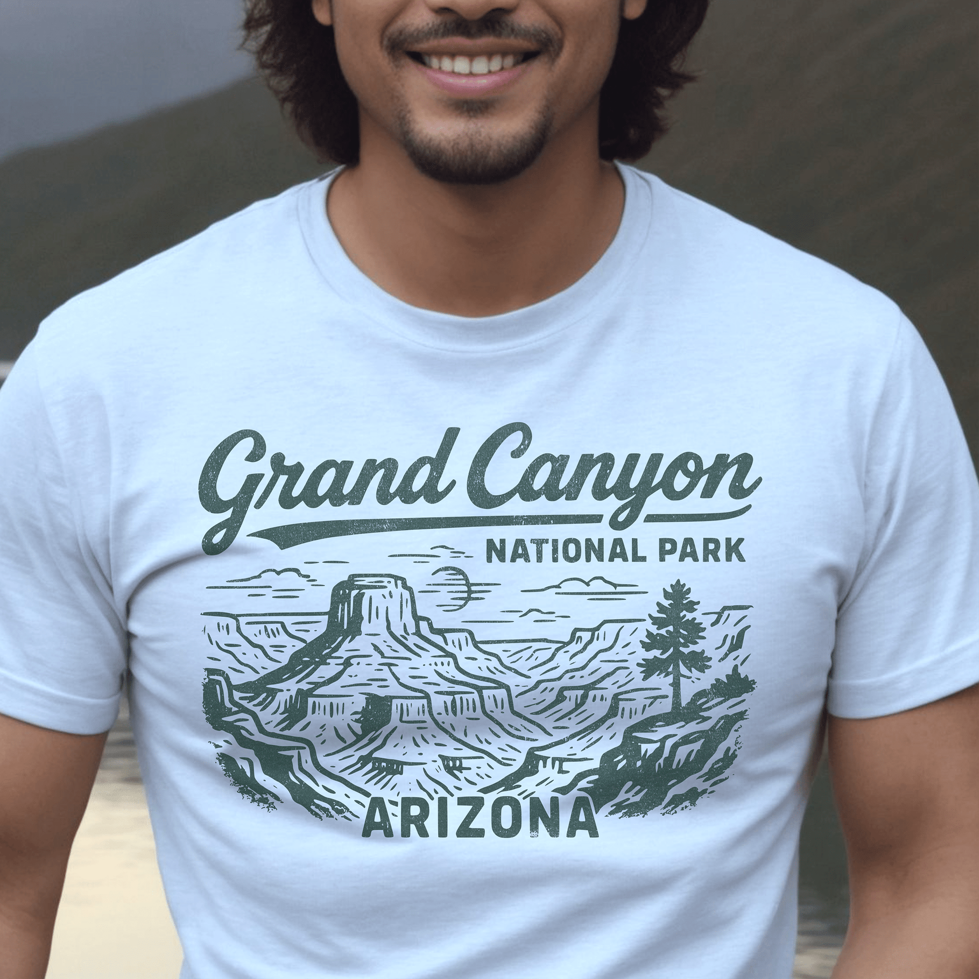 Grand Canyon National Park Vintage Monochrome, Arizona T-Shirt White / S