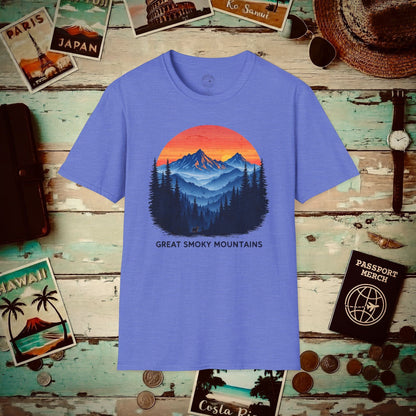 Great Smoky Mountains, Tennessee T-Shirt Heather Royal / S