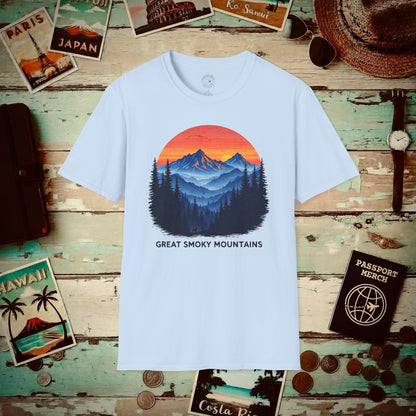 Great Smoky Mountains, Tennessee T-Shirt Light Blue / S