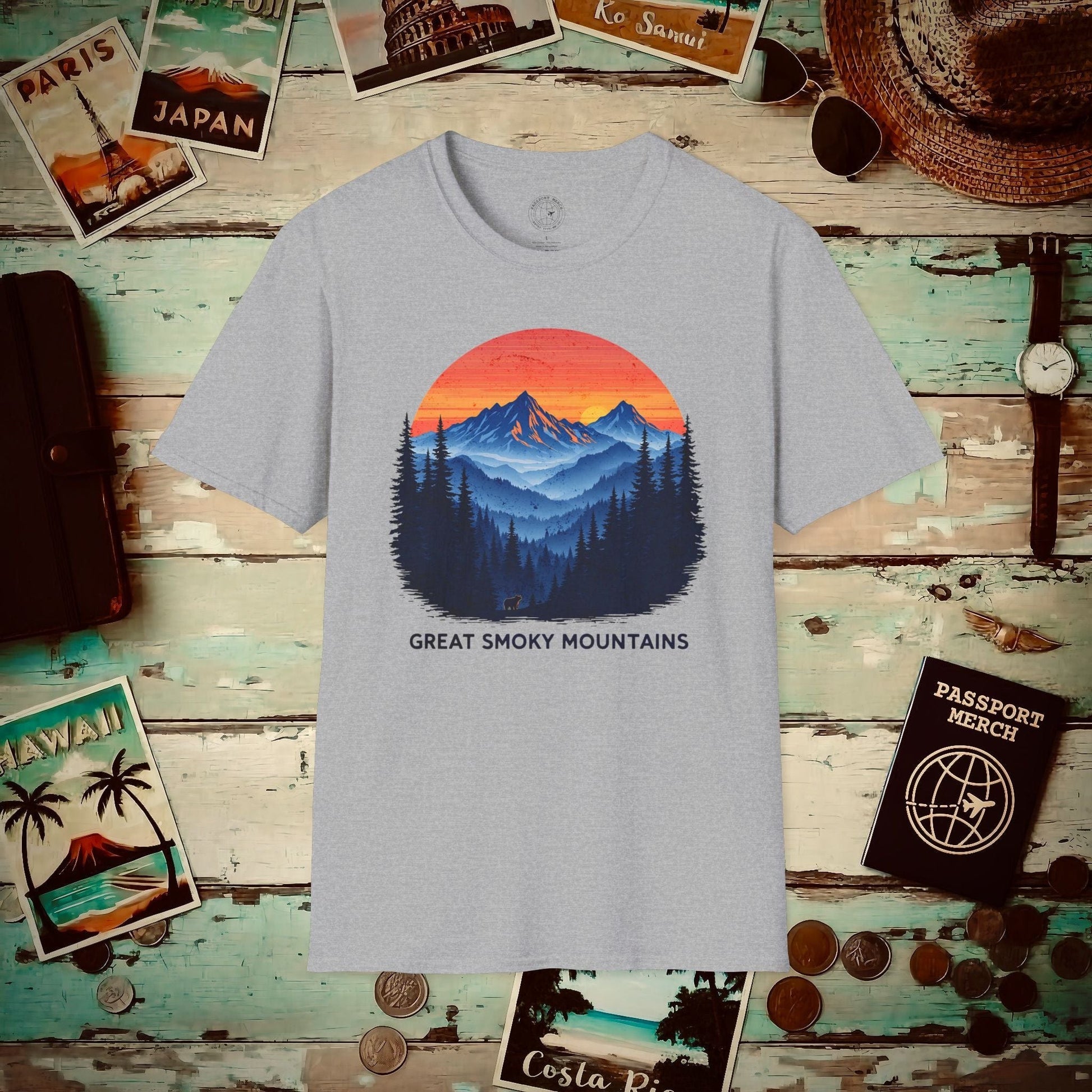 Great Smoky Mountains, Tennessee T-Shirt Sport Grey / S