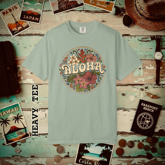 Groovy Flowers of Aloha, Hawaii Heavy Tee Bay / S