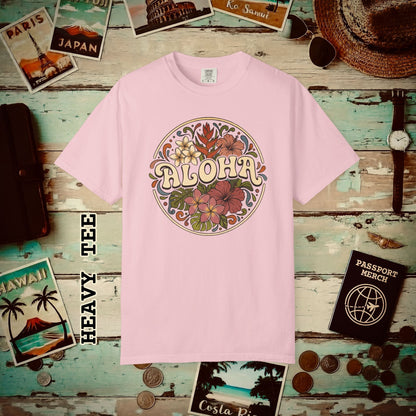 Groovy Flowers of Aloha, Hawaii Heavy Tee Blossom / S