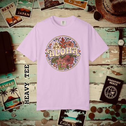 Groovy Flowers of Aloha, Hawaii Heavy Tee Orchid / S