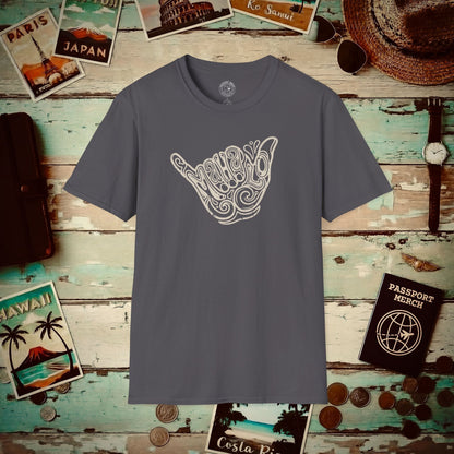 Groovy Vintage Mahalo Shaka, Hawaii T-Shirt Charcoal / S