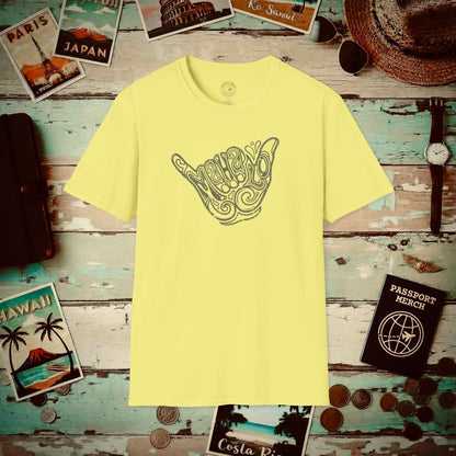 Groovy Vintage Mahalo Shaka, Hawaii T-Shirt Cornsilk / S