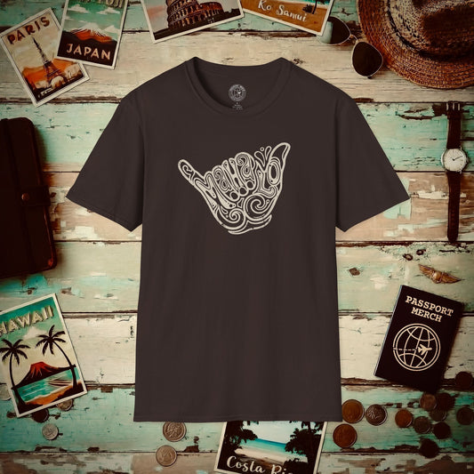 Groovy Vintage Mahalo Shaka, Hawaii T-Shirt Dark Chocolate / S
