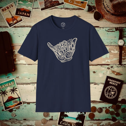 Groovy Vintage Mahalo Shaka, Hawaii T-Shirt Navy / S