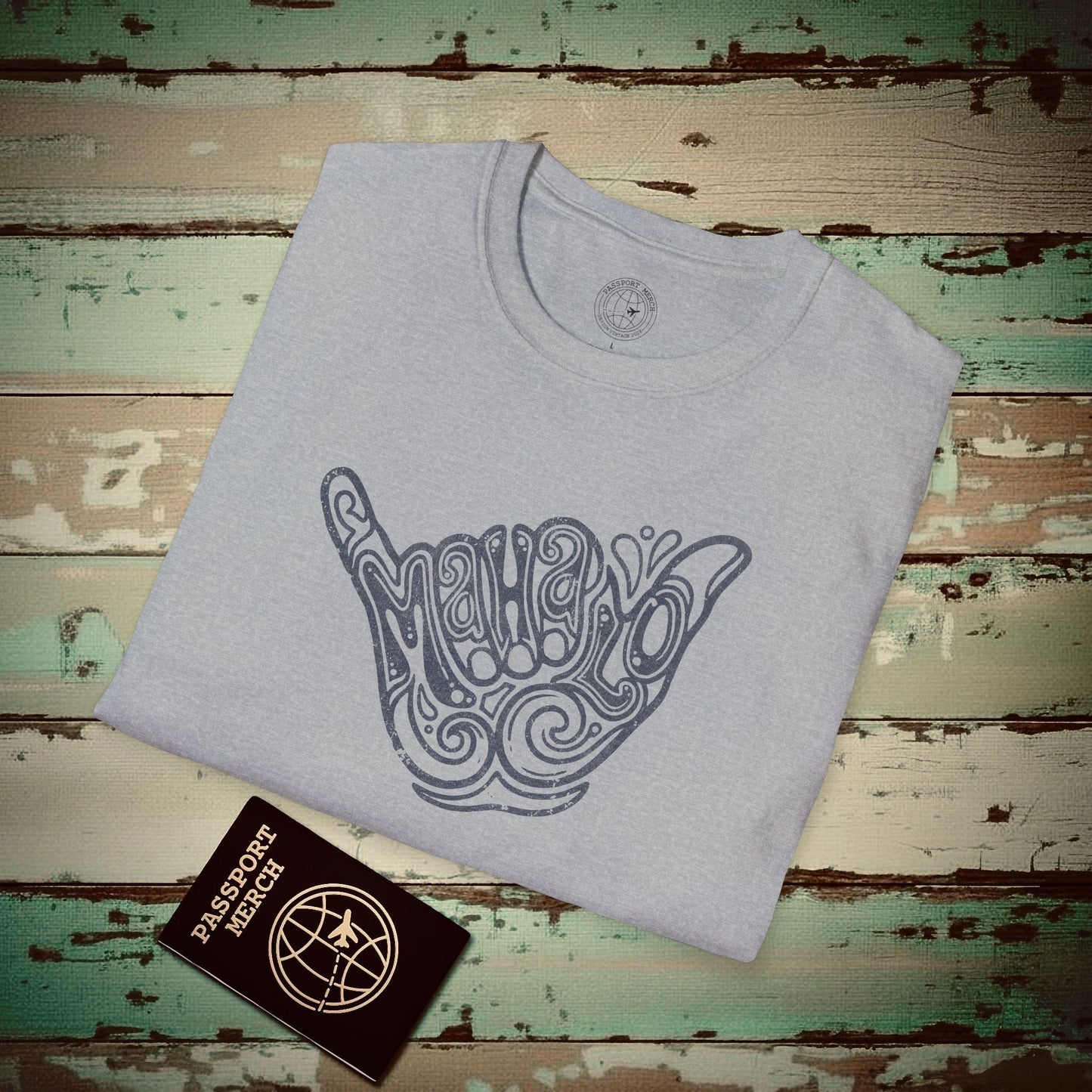 Groovy Vintage Mahalo Shaka, Hawaii T-Shirt Sport Grey / S