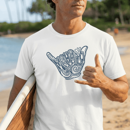 Groovy Vintage Mahalo Shaka, Hawaii T-Shirt White / S
