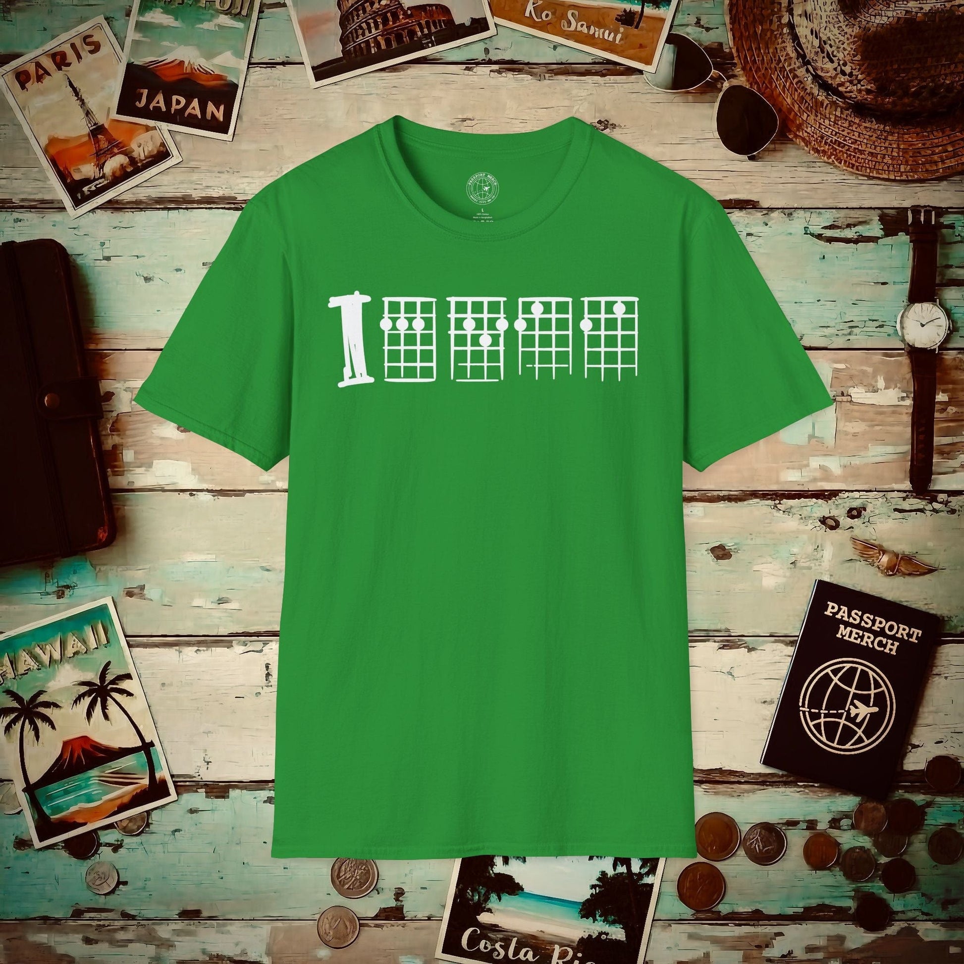 Grumpy Ukulele Chords, Hawaii T-Shirt Irish Green / S