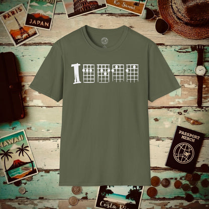 Grumpy Ukulele Chords, Hawaii T-Shirt Military Green / S