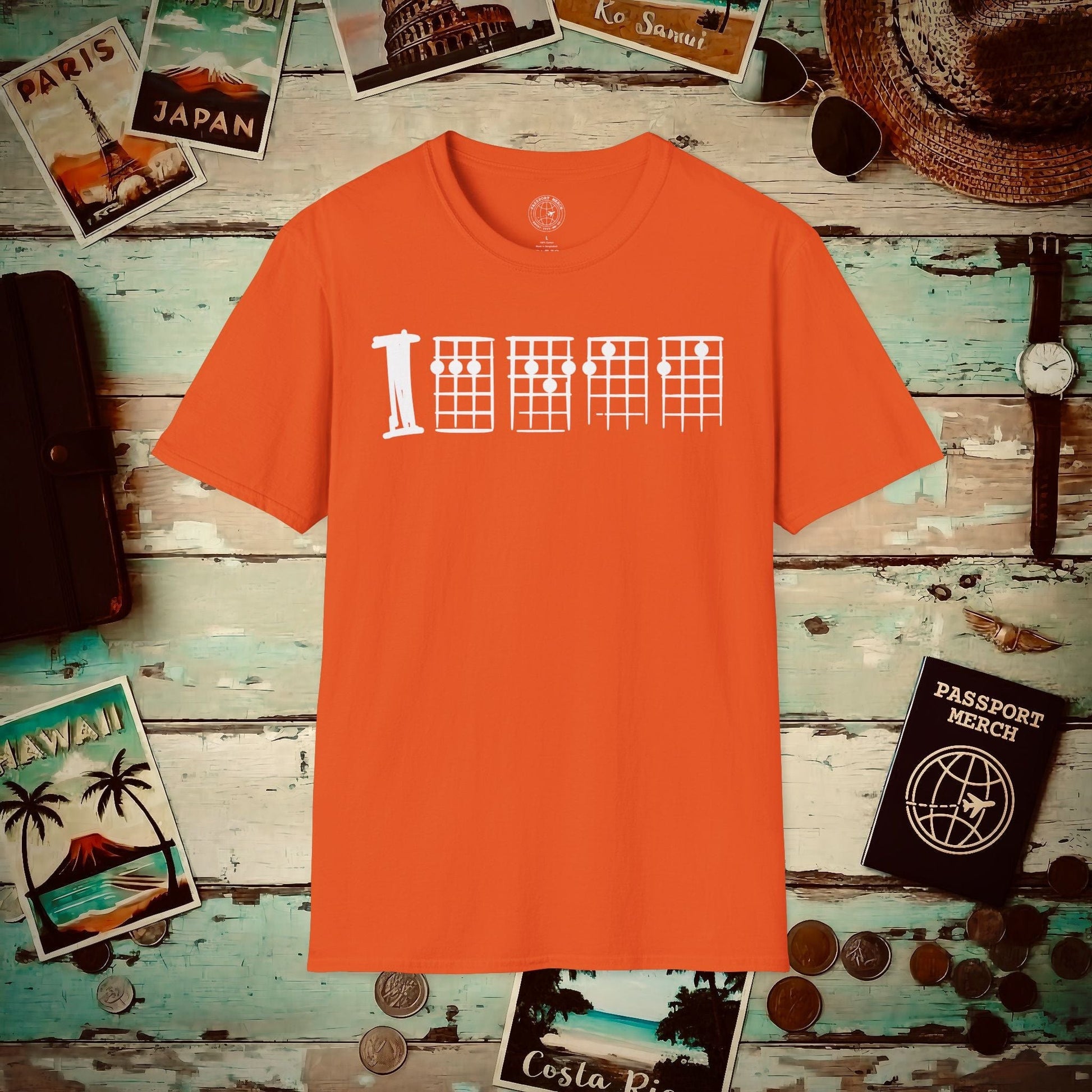 Grumpy Ukulele Chords, Hawaii T-Shirt Orange / S