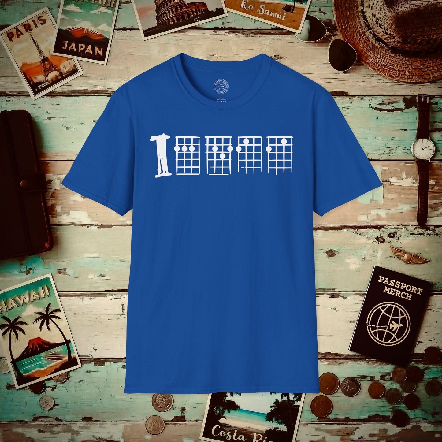 Grumpy Ukulele Chords, Hawaii T-Shirt Royal / S