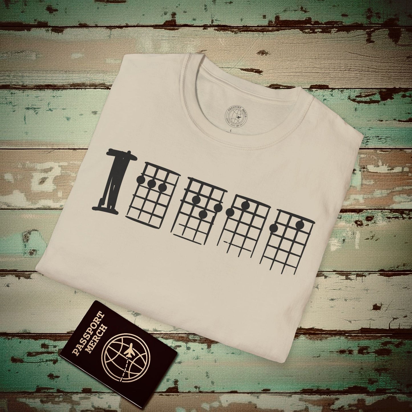 Grumpy Ukulele Chords, Hawaii T-Shirt Sand / S