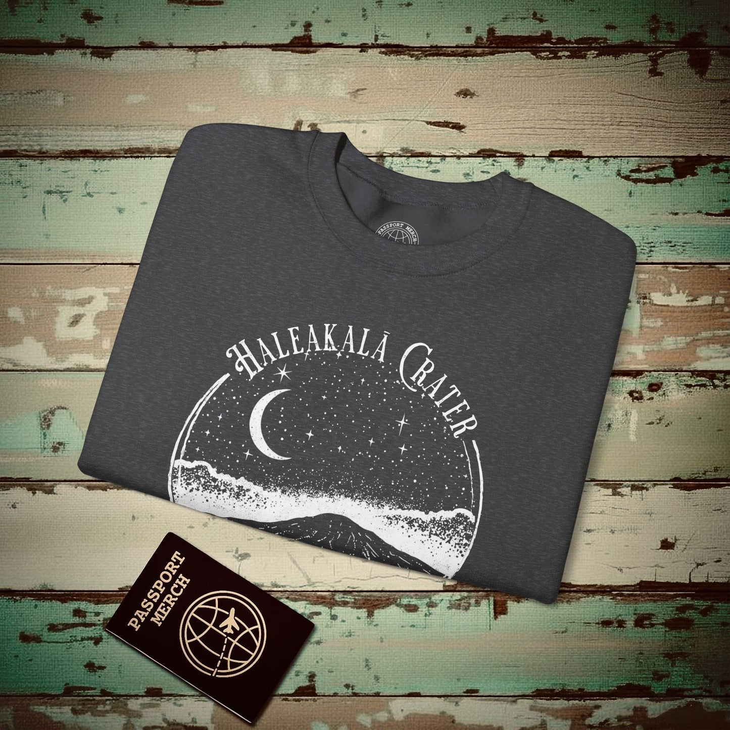Haleakala After Dark, Maui, Hawaii Crewneck Dark Heather / S