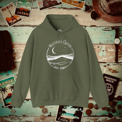 Haleakala After Dark, Maui, Hawaii Hoodie Military Green / S