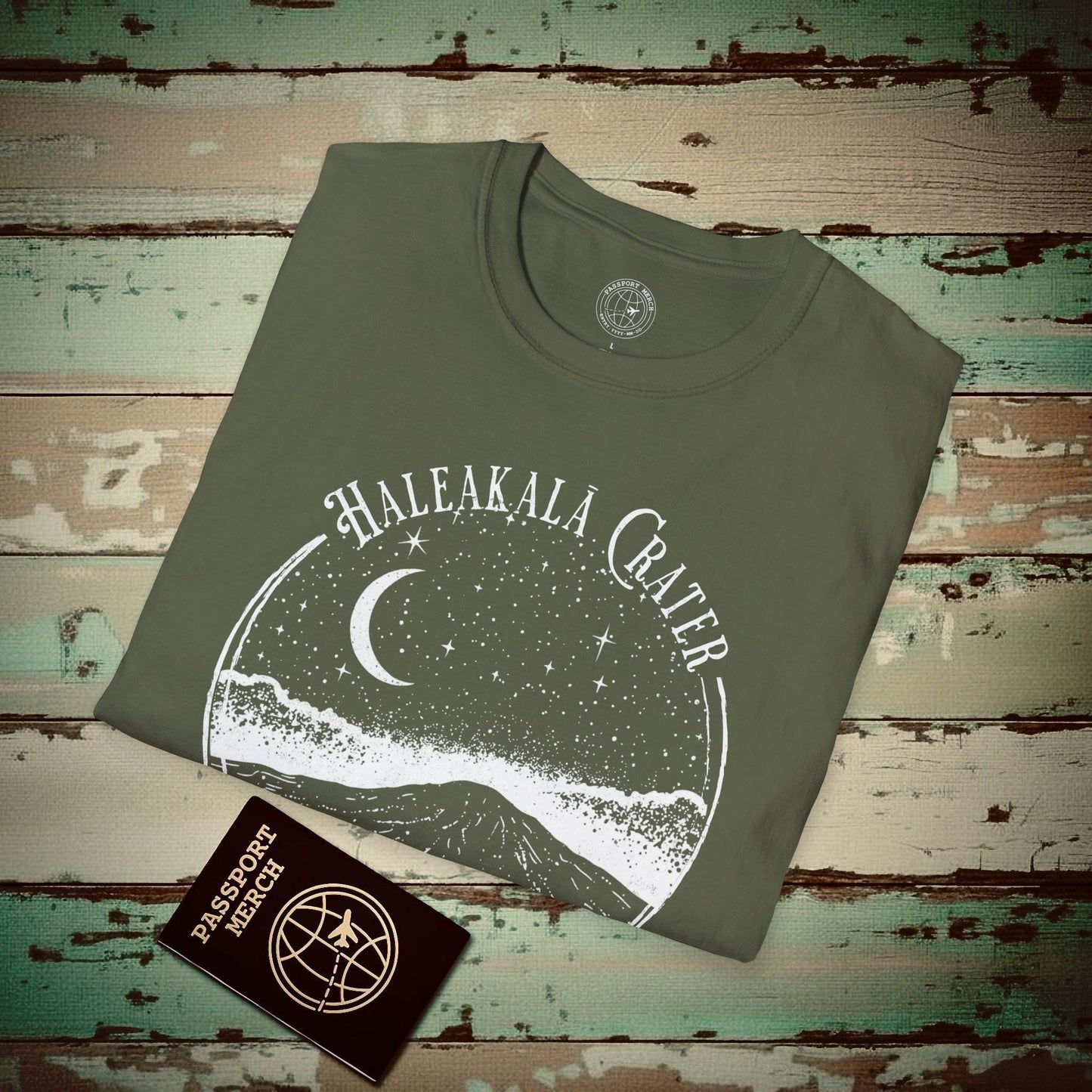 Haleakala After Dark, Maui, Hawaii T-Shirt Military Green / S