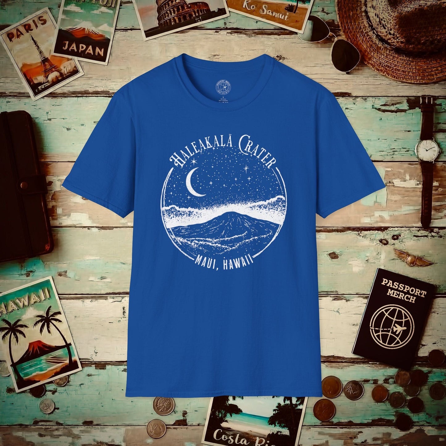 Haleakala After Dark, Maui, Hawaii T-Shirt Royal / S