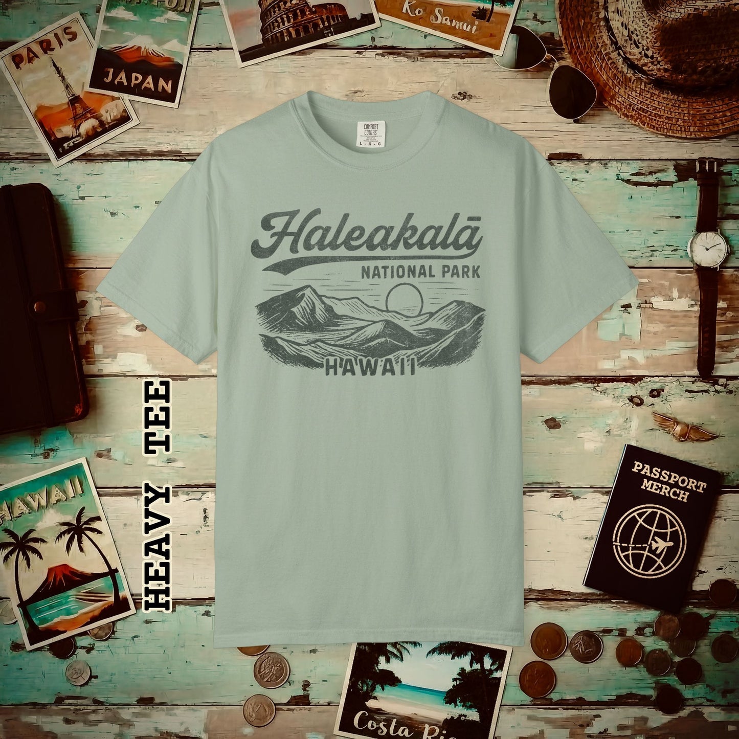 Haleakala National Park Vintage Monochrome, Hawaii Heavy Tee Bay / S