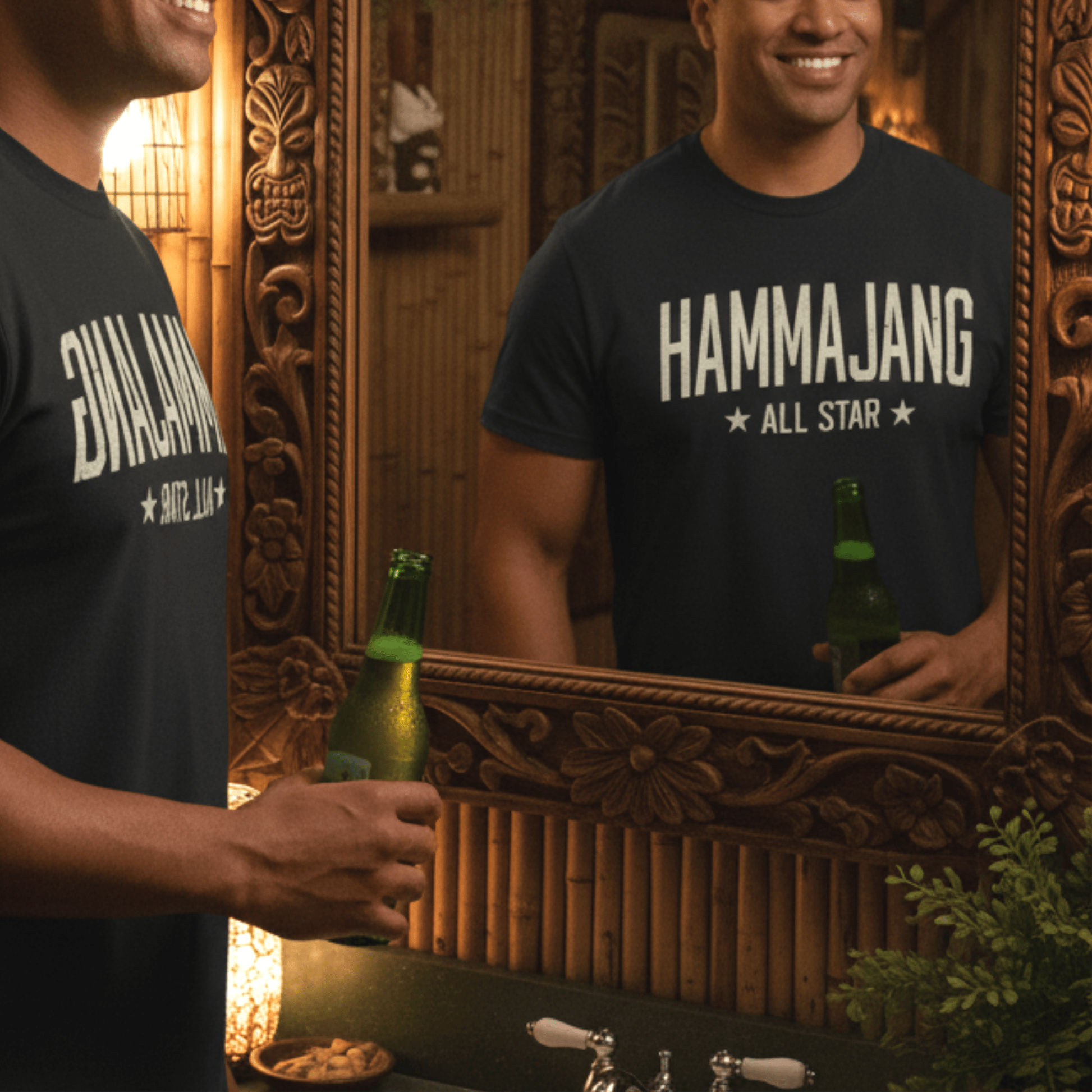 Hammajang All Star, Hawaii T-Shirt Black / S