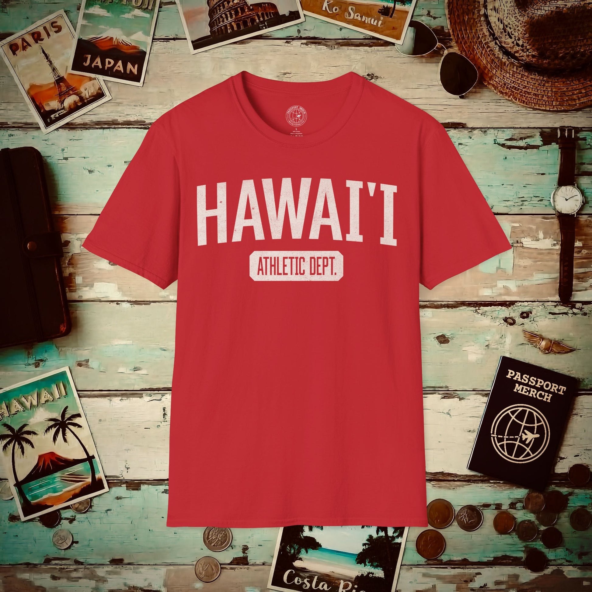Hawaii Athletic Dept. T-Shirt Red / S