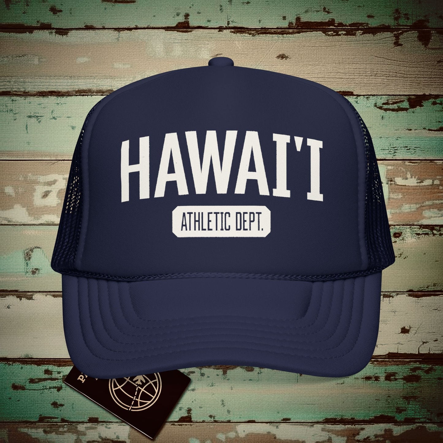 Hawaii Athletic Dept. Trucker Hat Dark Navy / One size