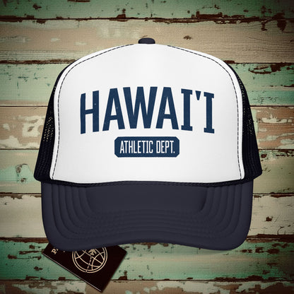 Hawaii Athletic Dept. Trucker Hat Navy / White / Navy / One size