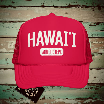 Hawaii Athletic Dept. Trucker Hat Red / One size