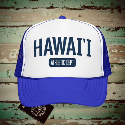 Hawaii Athletic Dept. Trucker Hat Royal / White / Royal / One size
