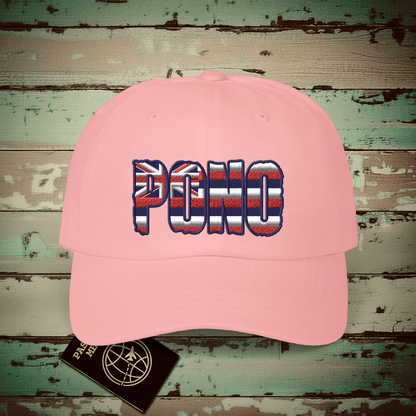 Hawaii Pono Letter Flag Embroidered Hat Pink / One size