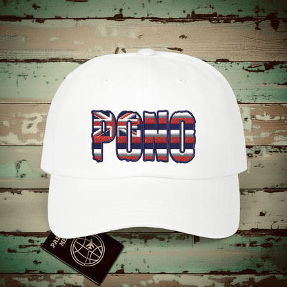 Hawaii Pono Letter Flag Embroidered Hat White / One size