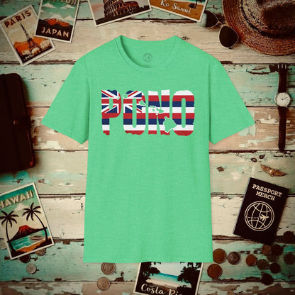 Hawaii Pono Letter Flag T-Shirt Heather Irish Green / S