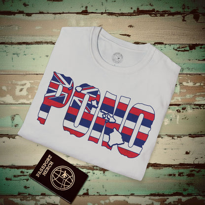 Hawaii Pono Letter Flag T-Shirt Ice Grey / S