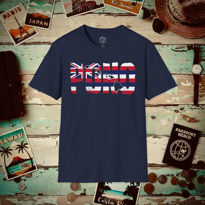 Hawaii Pono Letter Flag T-Shirt Navy / S